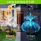callica Solar Flower Lights Outdoor Garden Waterproof 3 Pack Solar Yard Lights 7 Color Changing Outdoor Decorative for Garden Pathway Party Wedding Birthday Holiday Decor